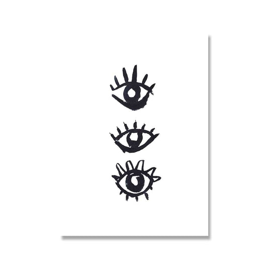 Greek Evil Eye 13X18cm Abstract Evil Eye Wall Painting