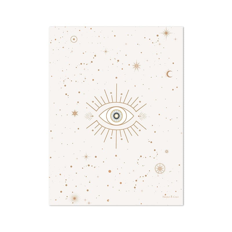 Greek Evil Eye 13x18cm Evil Eye Beige Wall Decor