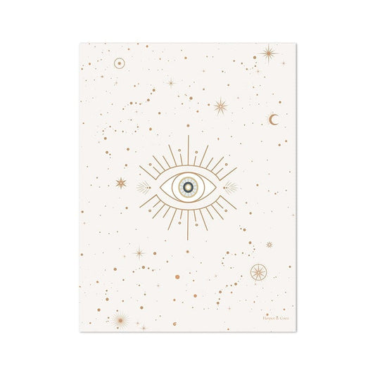 Greek Evil Eye 13x18cm Evil Eye Beige Wall Decor