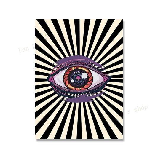 Greek Evil Eye 13x18cm Psychedelic Evil Eye Wall Painting