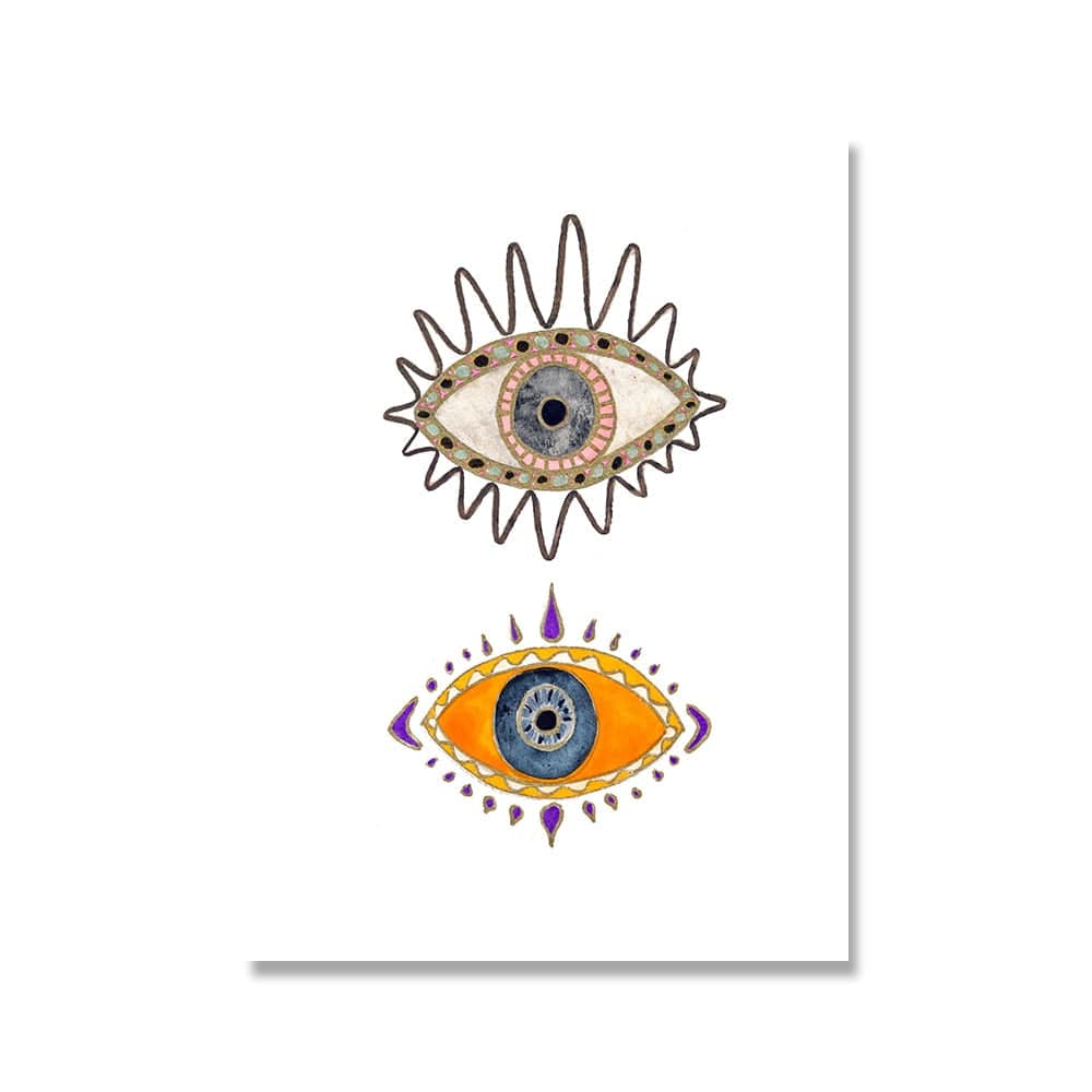 Greek Evil Eye 13X18cm Waterproof Cotton Evil Eye Art Hanging