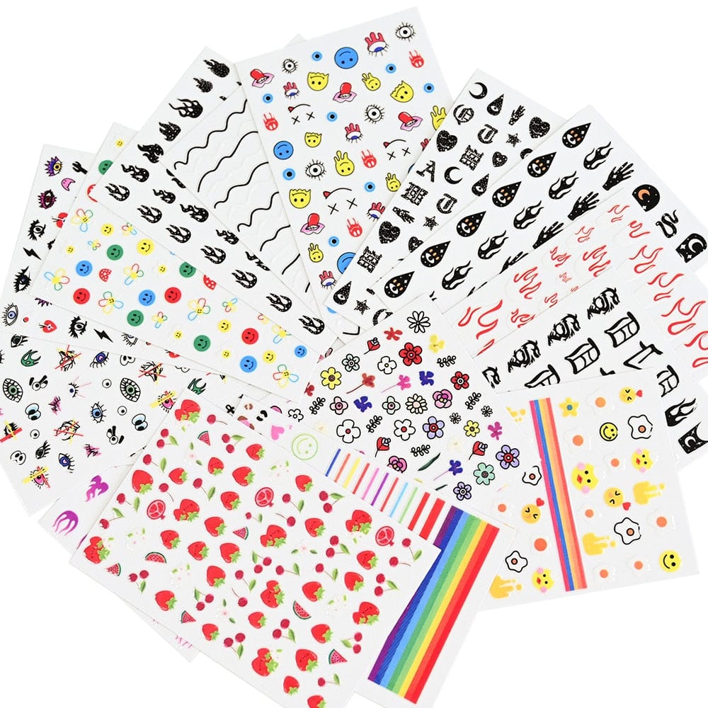 Greek Evil Eye 16Pcs Evil Eye Nail Art Stickers