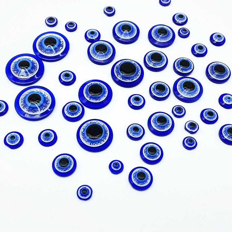 Greek Evil Eye 6mm 50pcs Round Shape Evil Eye Spacer Beads