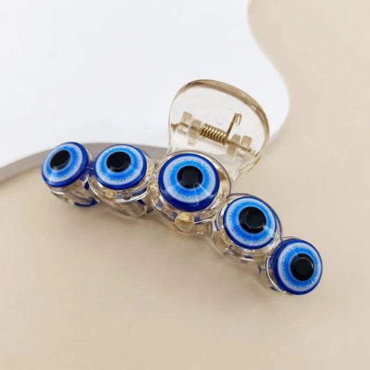 Greek Evil Eye 8cm Evil Eye Transparent Hair Claws