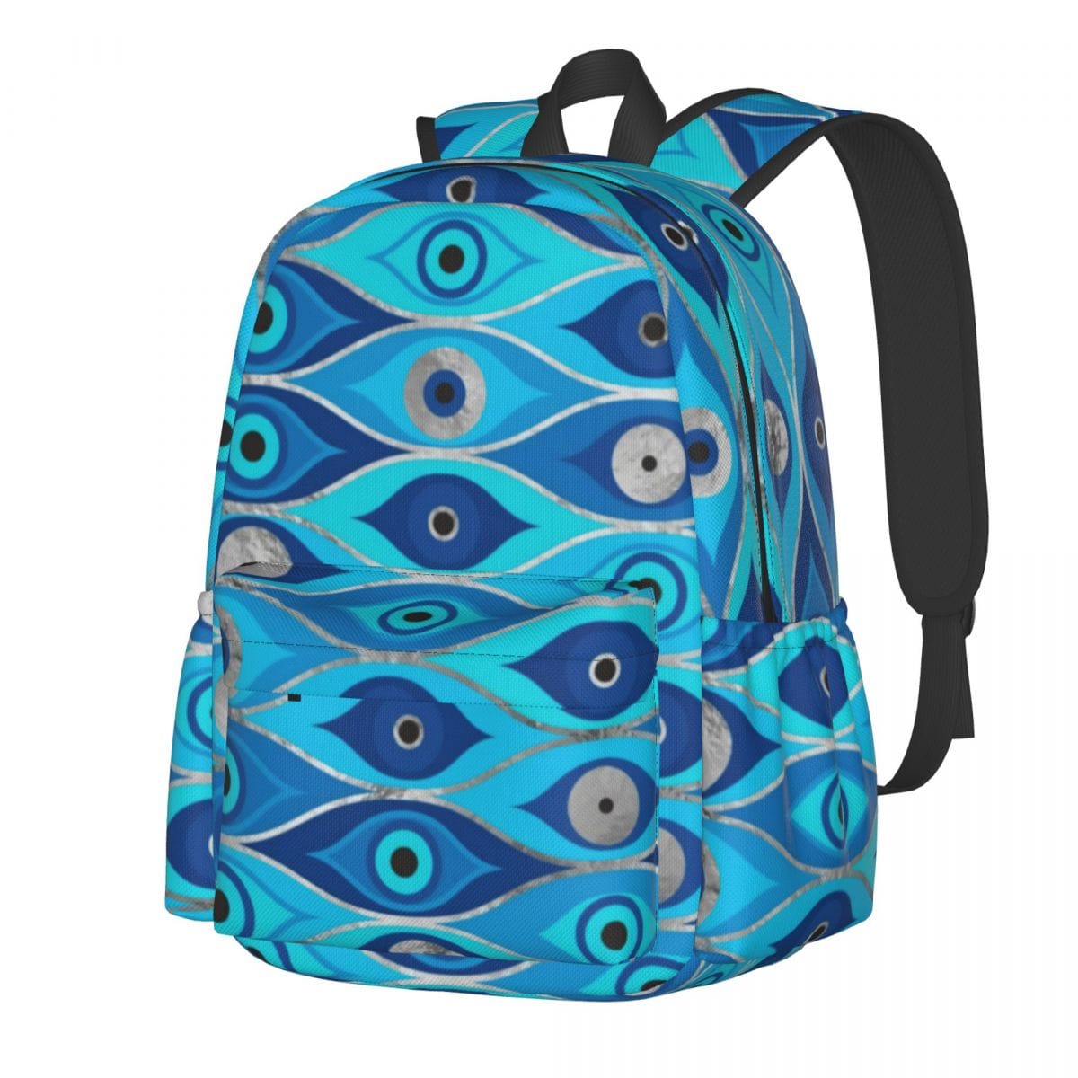 Greek Evil Eye Aqua Evil Eye Printed Polyester Bags