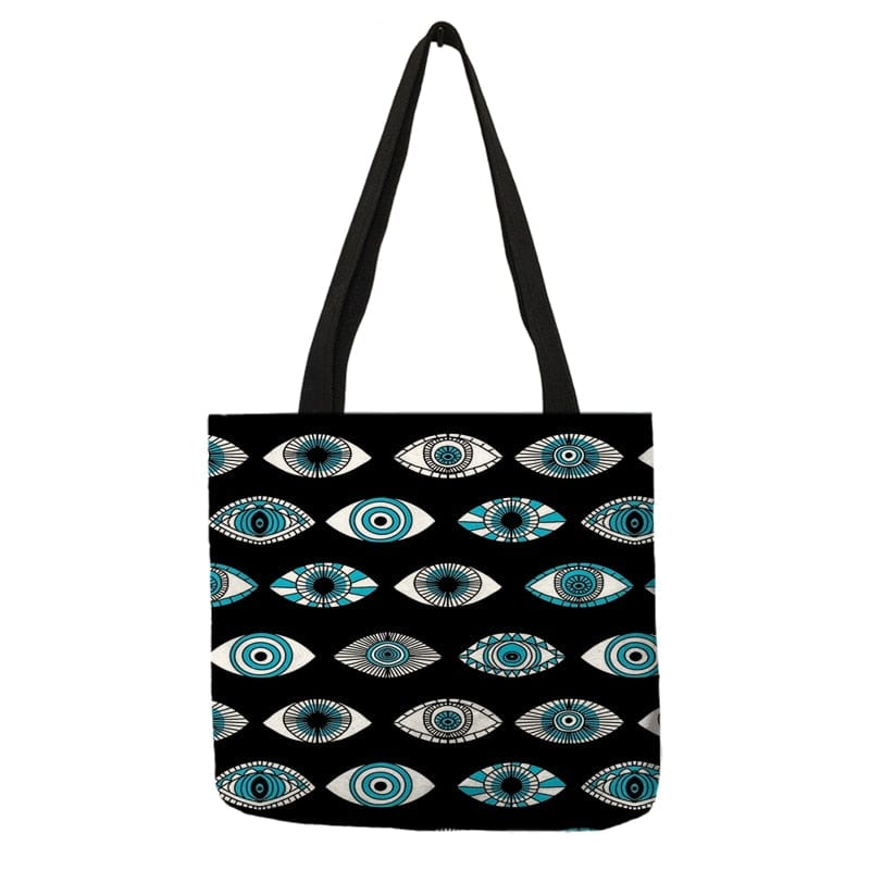 Greek Evil Eye Aqua / M 35x35 CM Evil Eye Hand & shoulder Bag