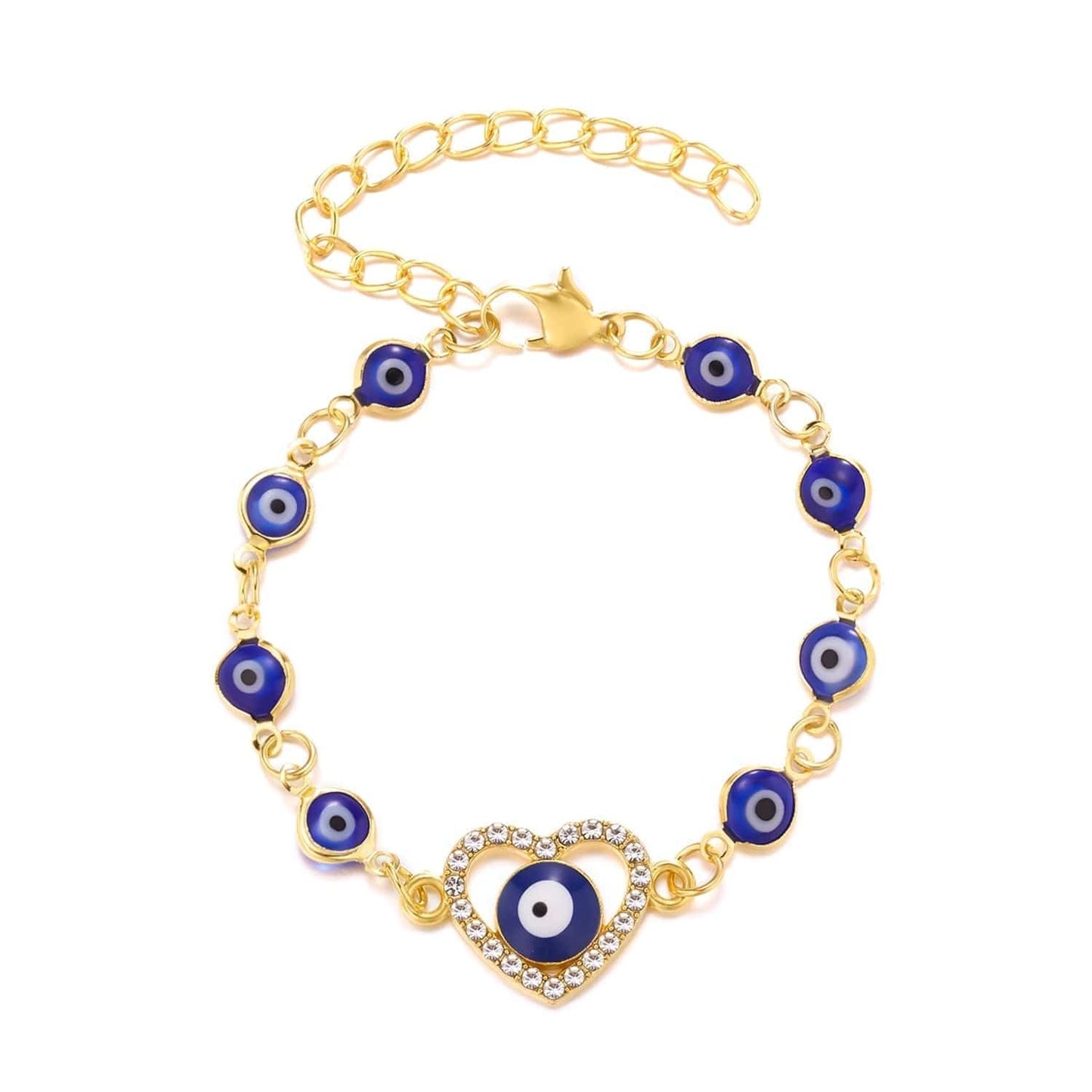 Greek Evil Eye Beads Evil Eye Golden Bracelet For Women