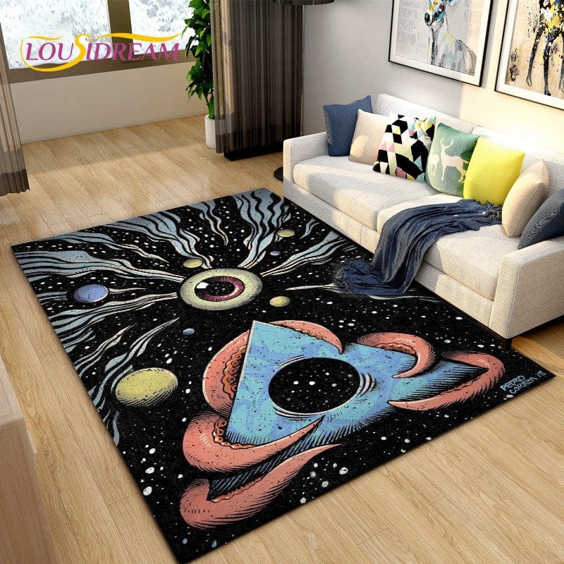 Greek Evil Eye Black / 40x60cm Evil Eye 3d Printed Classic Rugs