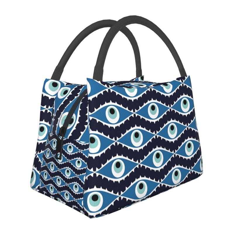 Greek Evil Eye Black Evil Eye Lunch Bag for Picnics