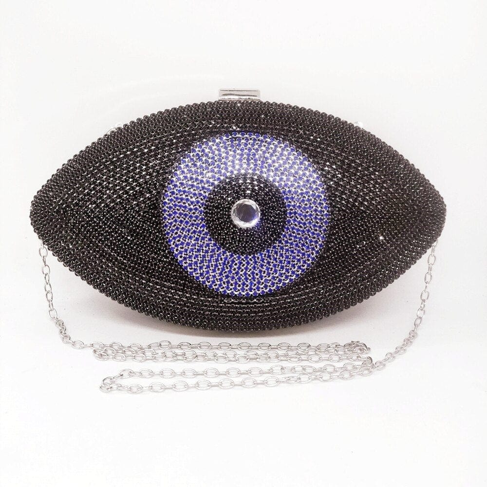 Greek Evil Eye Black Evil Eye Velvet Clutch