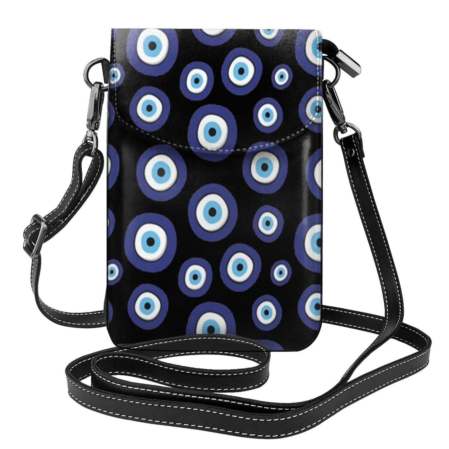 Greek Evil Eye Black Evil Eye Women Leather Purse