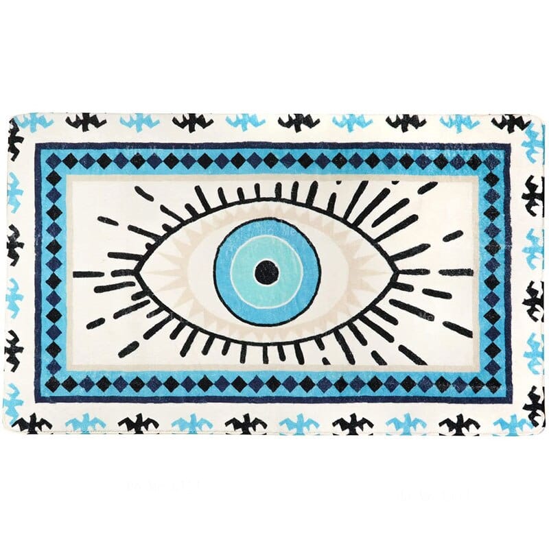 Greek Evil Eye Blue / 30X40cm Soft Evil Eye Non Slip Floor Rugs