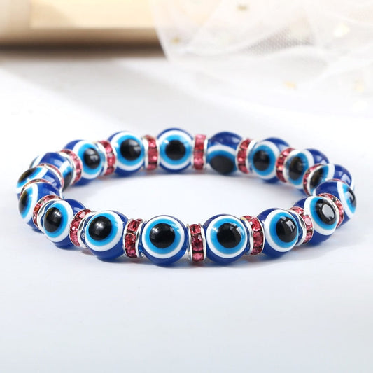 Greek Evil Eye Blue Beaded Evil Eye Bracelet