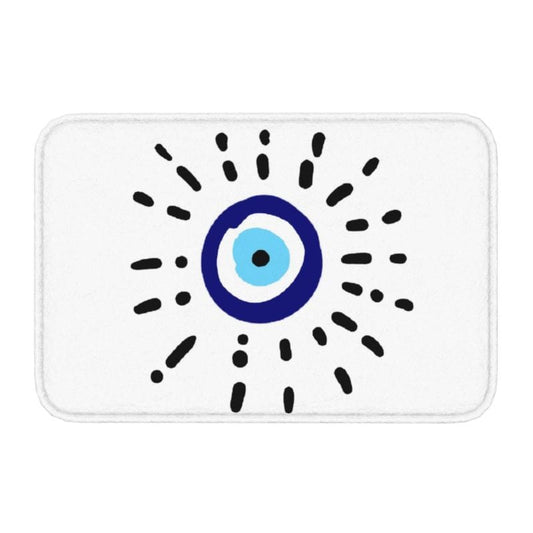 Greek Evil Eye Blue & Black Evil Eye Multi Design Doormat