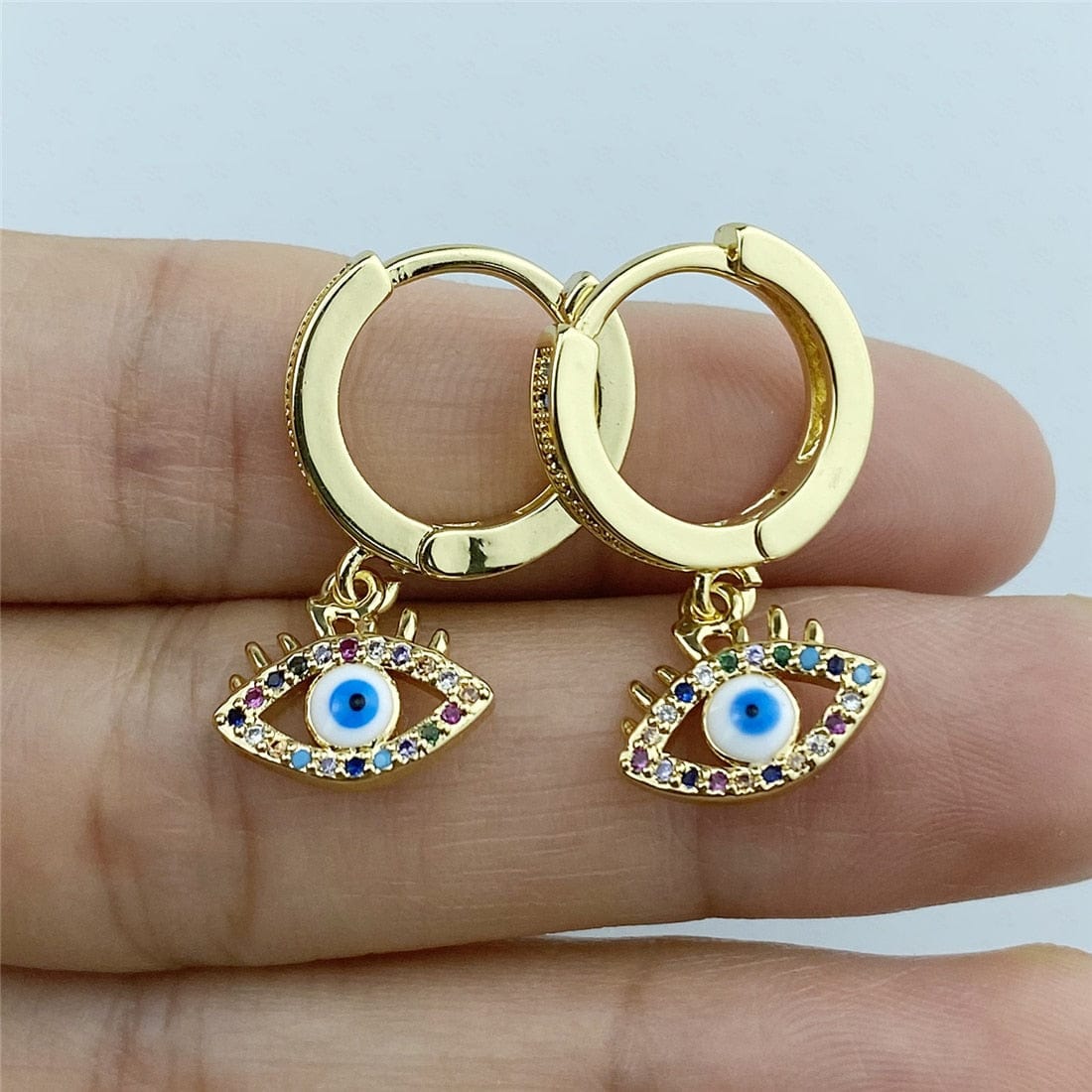 Greek Evil Eye Blue Evil Eye Earrings For Women