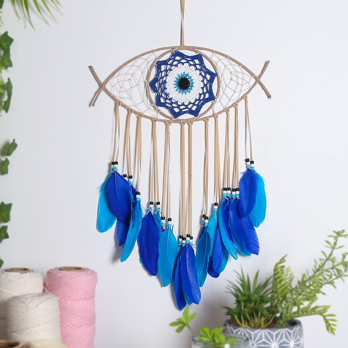 Greek Evil Eye Blue Evil Eye Handmade Turkish Design Dream Catcher