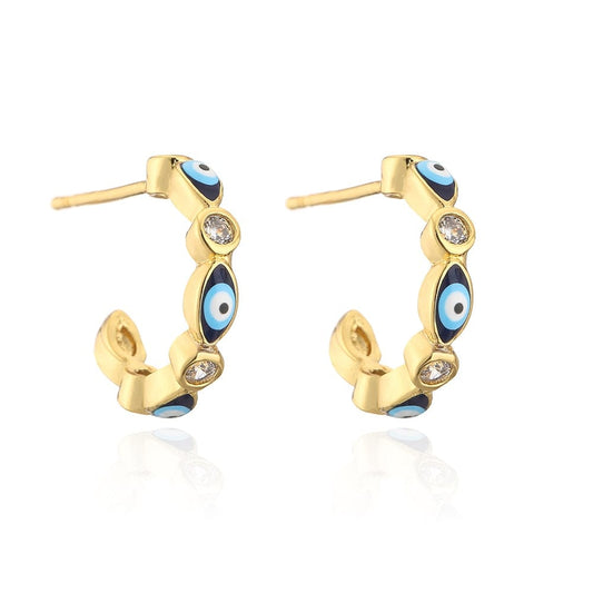 Greek Evil Eye Blue Evil Eye Stud Earrings