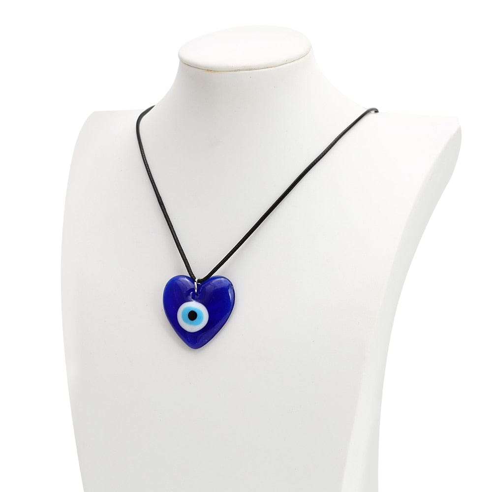 Greek Evil Eye Blue Glass Evil Eye Amulet Necklace