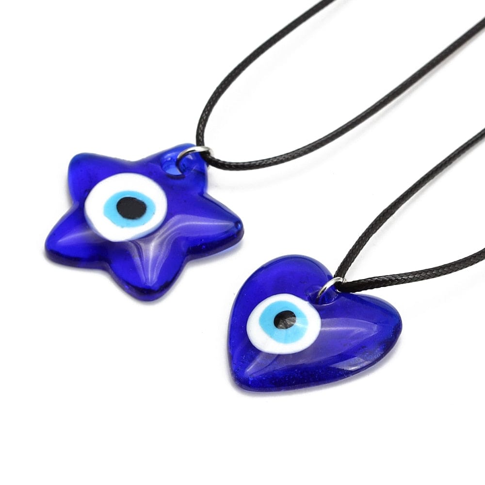 Greek Evil Eye Blue Glass Evil Eye Amulet Necklace