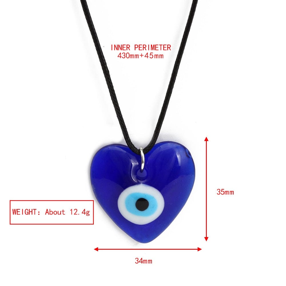 Greek Evil Eye Blue Glass Evil Eye Amulet Necklace