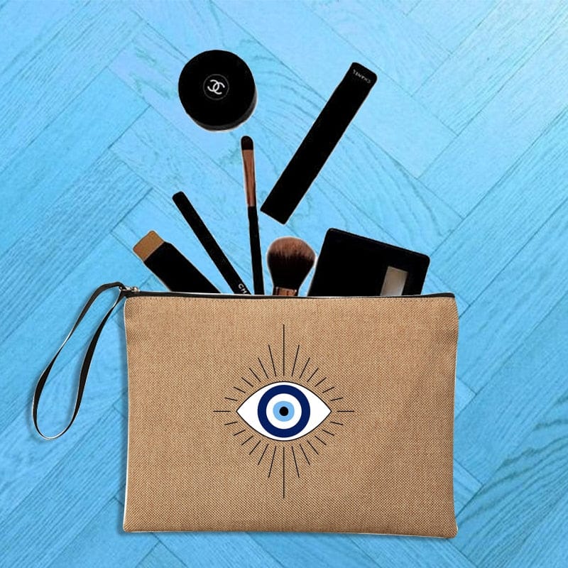 Greek Evil Eye blue & gray Evil Eye Printed Ladies Handbag