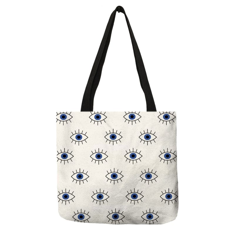 Greek Evil Eye Blue / M 35x35 CM Evil Eye Hand & shoulder Bag