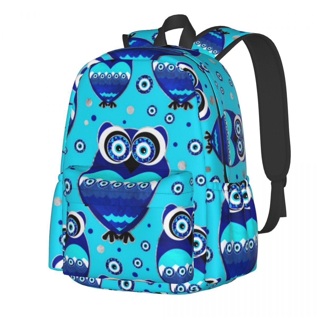 Greek Evil Eye Blue Owl Print Evil Eye Bags