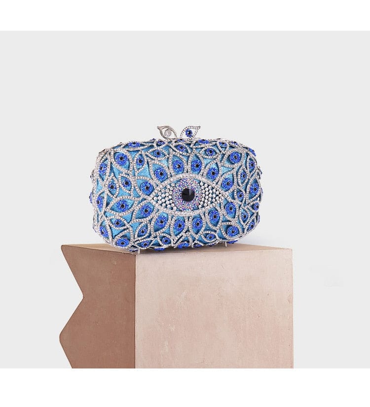 Greek Evil Eye Bridal Evil Eye Rhinestones Clutch