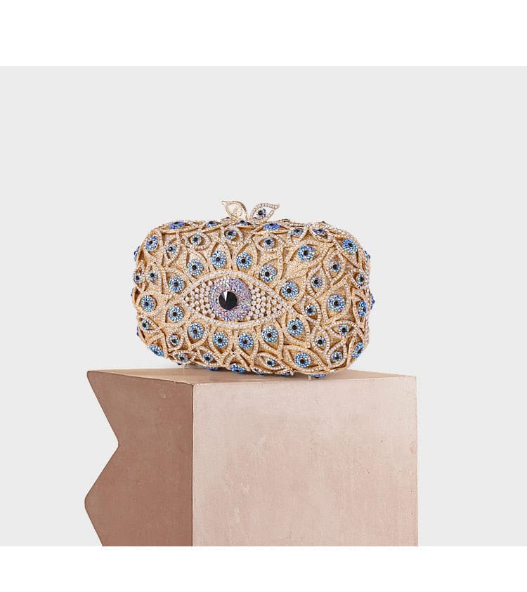 Greek Evil Eye Bridal Evil Eye Rhinestones Clutch