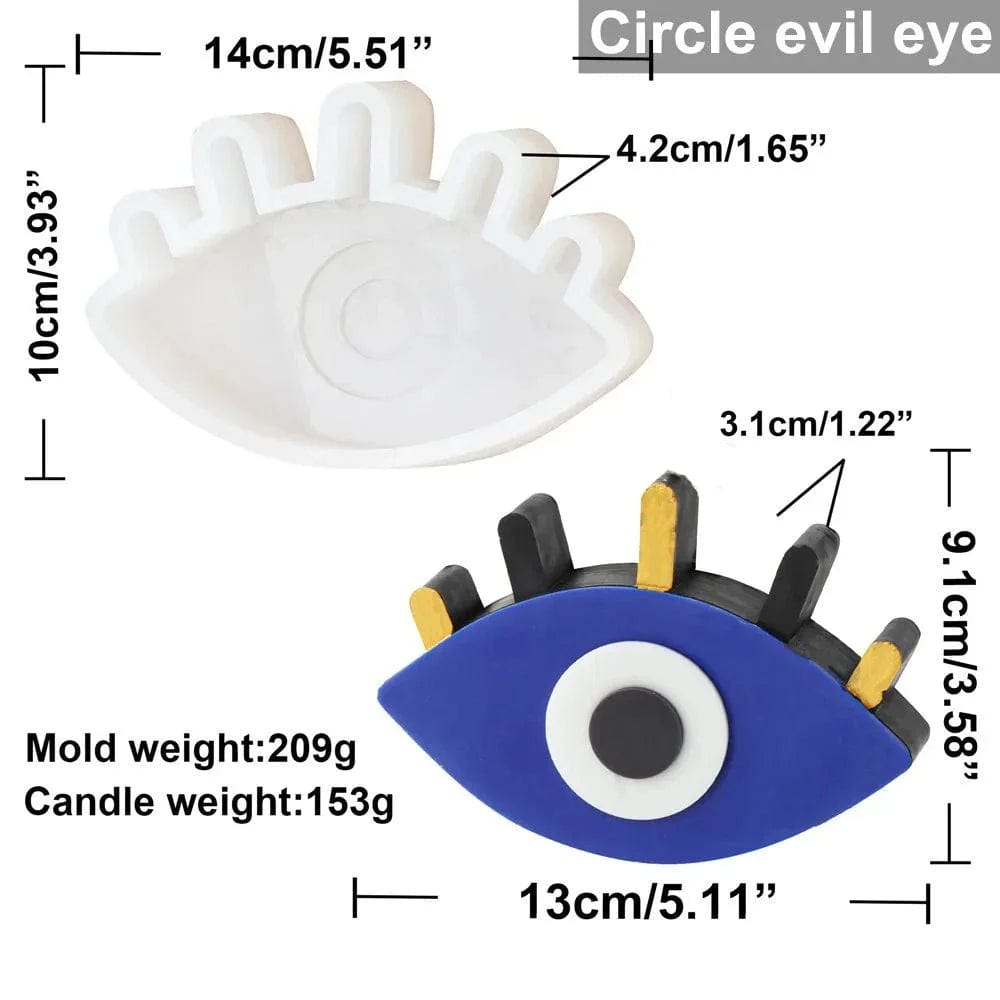 Greek Evil Eye Circle evil eye Blue Evil Eye Candle Silicone