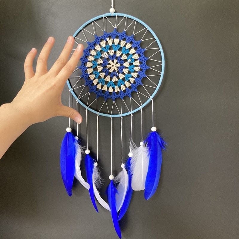 Greek Evil Eye Classic Blue & White Dreamcatcher