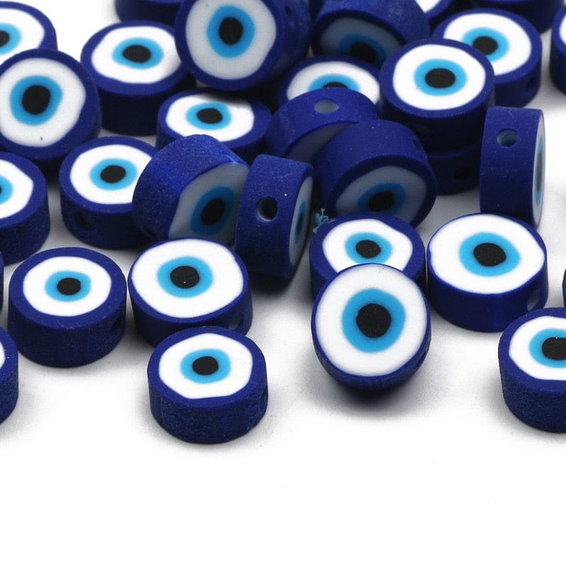 Greek Evil Eye Classic Evil Eye Round Clay Beads