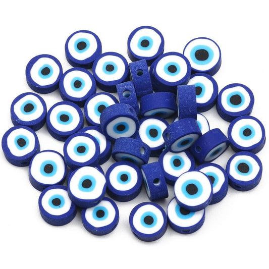 Greek Evil Eye Classic Evil Eye Round Clay Beads