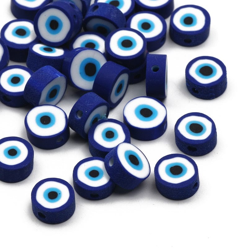 Greek Evil Eye Classic Evil Eye Round Clay Beads