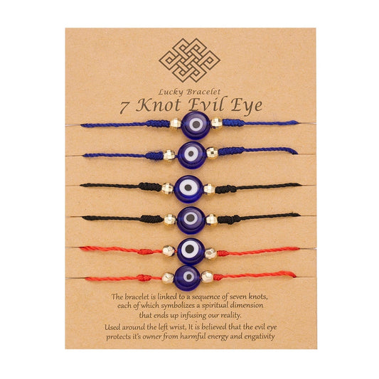 Greek Evil Eye Colorful / 6 Pieces 6Pcs/Set Evil Eye Friendship Bracelet