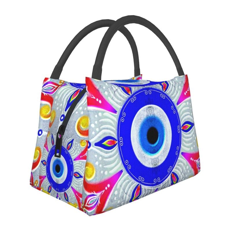 Greek Evil Eye Colorful Evil Eye Lunch Bag for Picnics