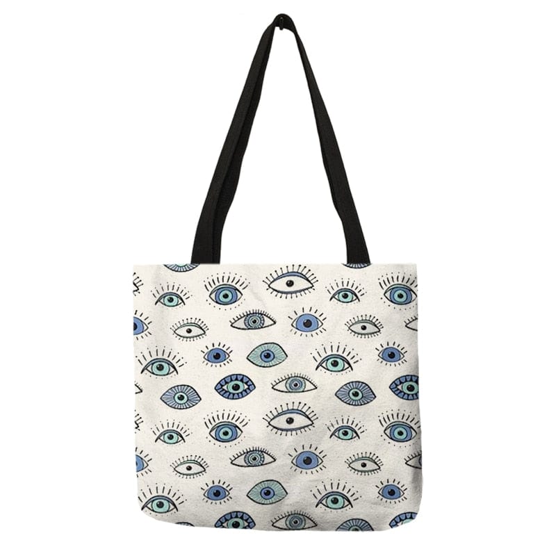 Greek Evil Eye Colorful / M 35x35 CM Evil Eye Hand & shoulder Bag