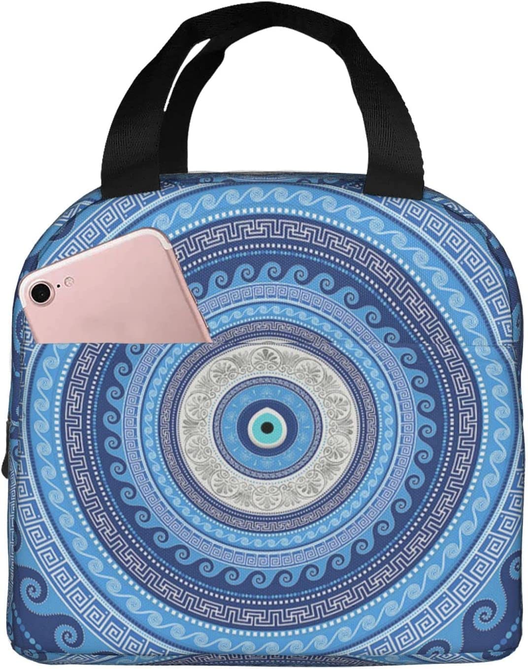 Greek Evil Eye Creamy Colorful Evil Eye Picnic Bag 3D Printed