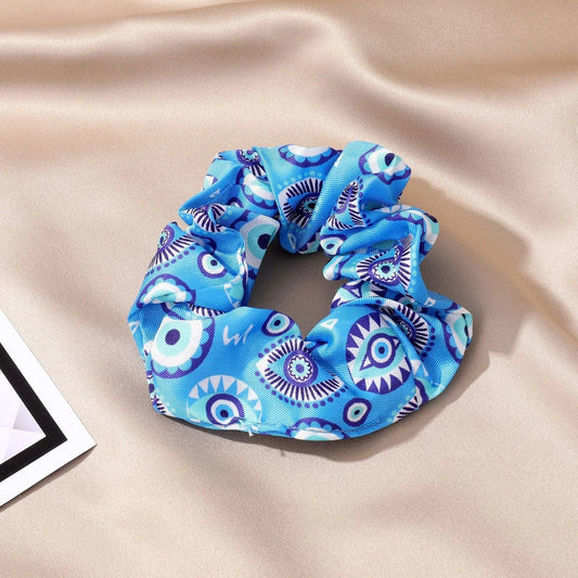 Greek Evil Eye Design 1 / 7cm Dia. Evil Eye Hair Ties Band