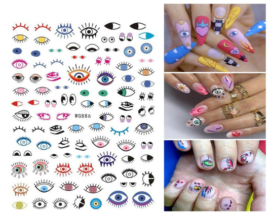 Greek Evil Eye Design 1 Evil Eye Nail Art Sticker