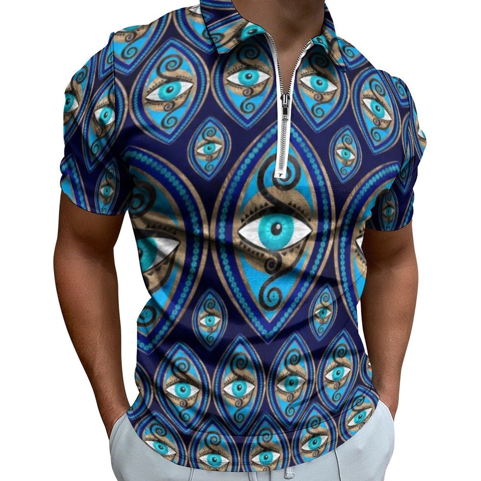 Greek Evil Eye Design 1 / XS Evil Eye Short Sleeve Summer Shirts