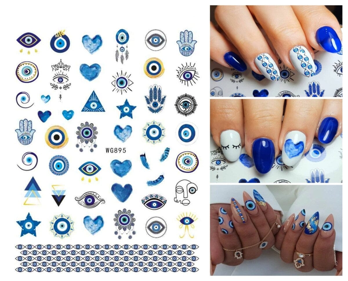 Greek Evil Eye Design 10 Evil Eye Nail Art Sticker