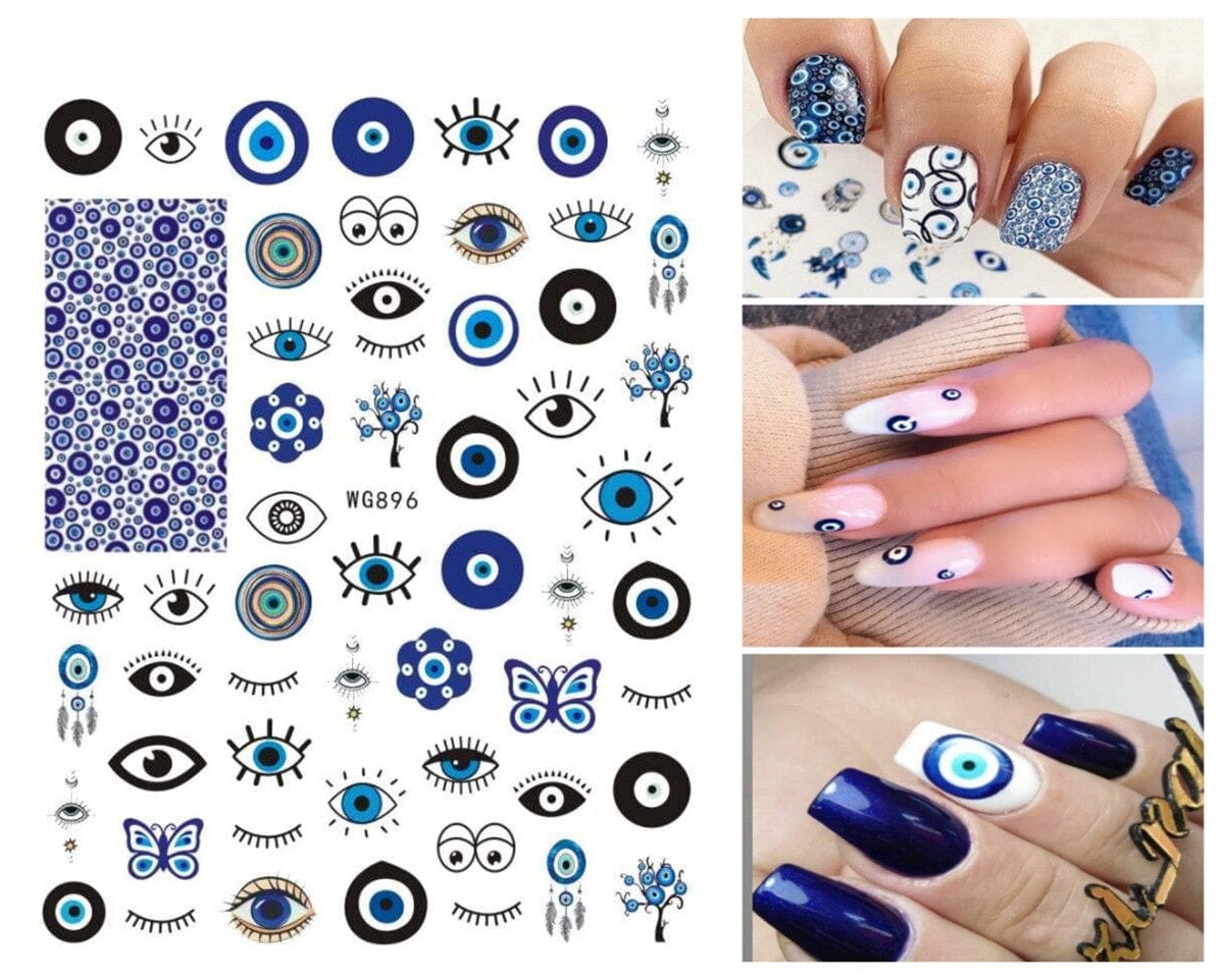 Greek Evil Eye Design 11 Evil Eye Nail Art Sticker