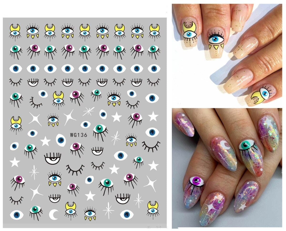 Greek Evil Eye Design 14 Evil Eye Nail Art Sticker