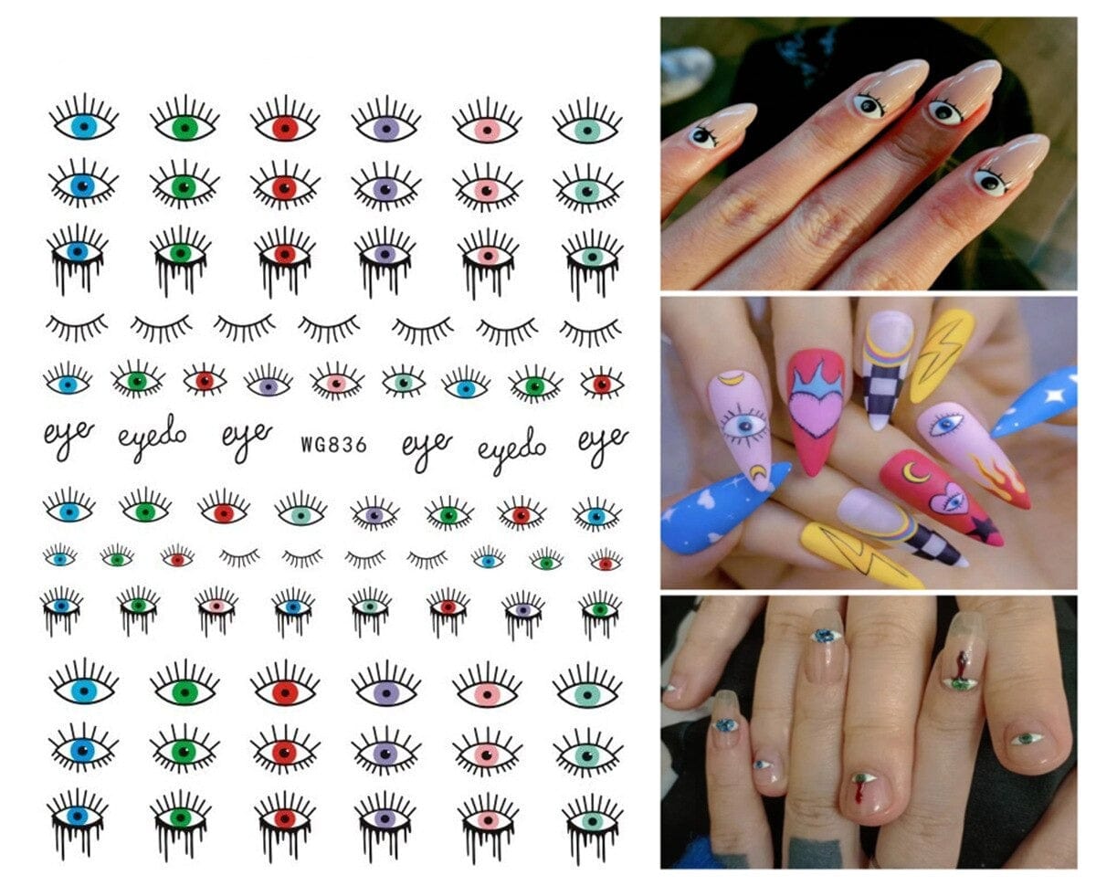 Greek Evil Eye Design 15 Evil Eye Nail Art Sticker