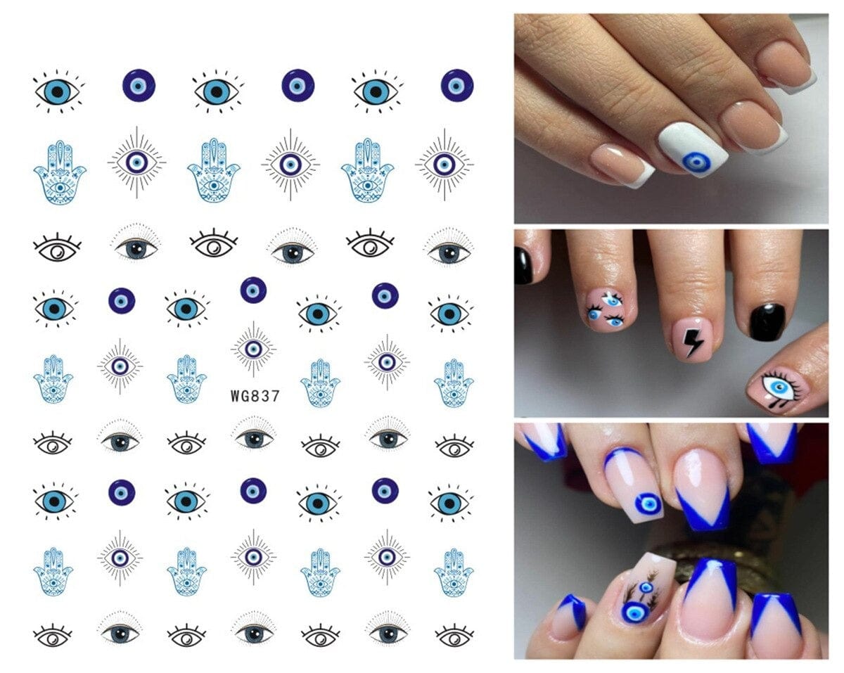 Greek Evil Eye Design 16 Evil Eye Nail Art Sticker