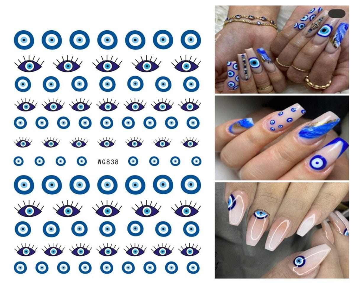 Greek Evil Eye Design 17 Evil Eye Nail Art Sticker