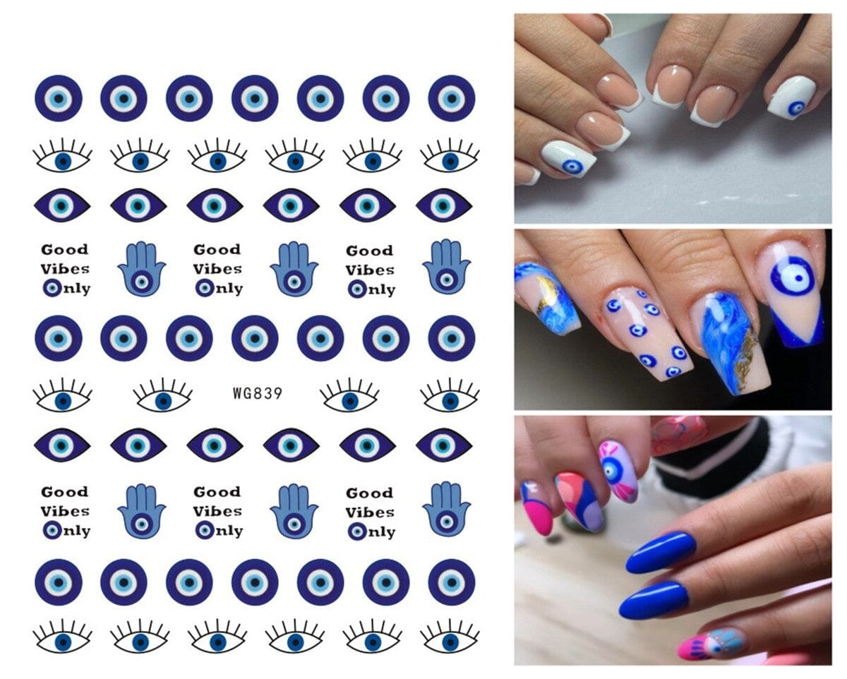 Greek Evil Eye Design 18 Evil Eye Nail Art Sticker