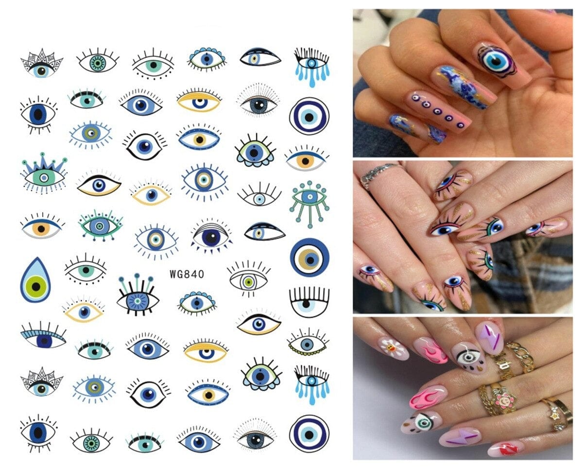 Greek Evil Eye Design 19 Evil Eye Nail Art Sticker