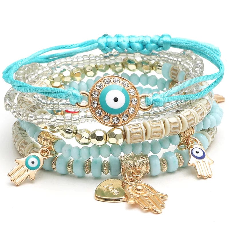 Greek Evil Eye Design 3 Evil Eye Bohemian Bangle